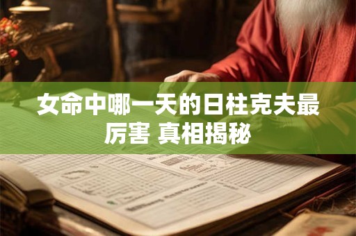 女命中哪一天的日柱克夫最厉害 真相揭秘