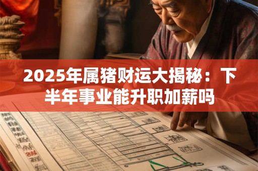 2025年属猪财运大揭秘：下半年事业能升职加薪吗