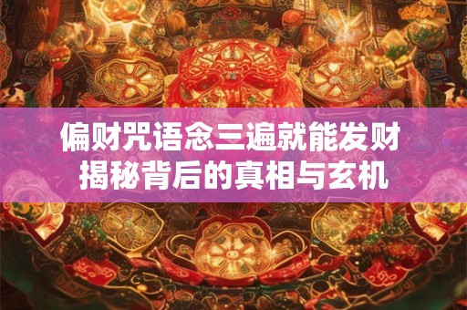 偏财咒语念三遍就能发财 揭秘背后的真相与玄机