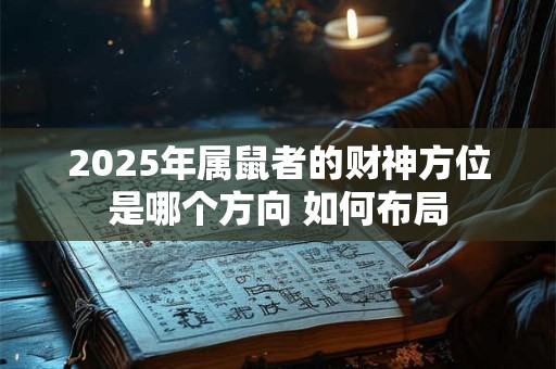 2025年属鼠者的财神方位是哪个方向 如何布局