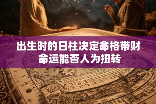 出生时的日柱决定命格带财 命运能否人为扭转