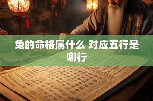 兔的命格属什么 对应五行是哪行