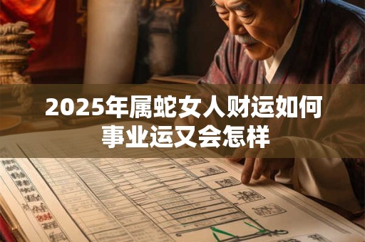 2025年属蛇女人财运如何 事业运又会怎样