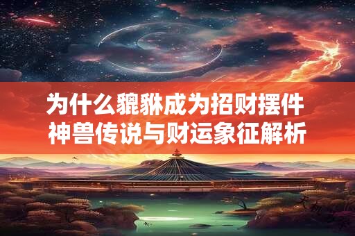 为什么貔貅成为招财摆件 神兽传说与财运象征解析