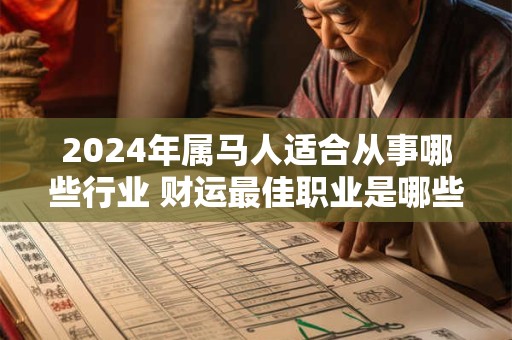 2024年属马人适合从事哪些行业 财运最佳职业是哪些