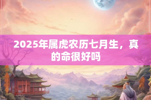 2025年属虎农历七月生，真的命很好吗
