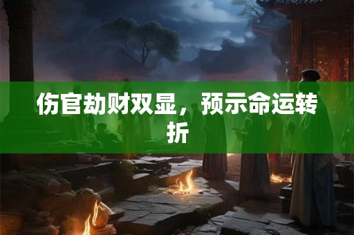 伤官劫财双显，预示命运转折
