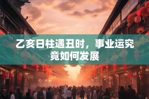 乙亥日柱遇丑时，事业运究竟如何发展