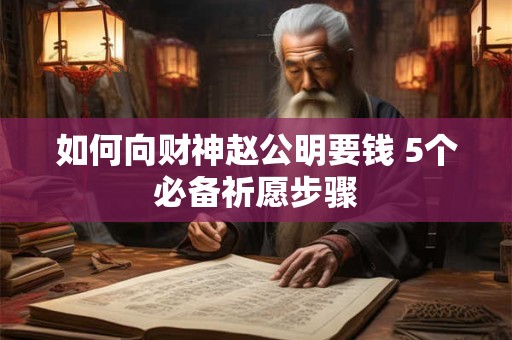 如何向财神赵公明要钱 5个必备祈愿步骤