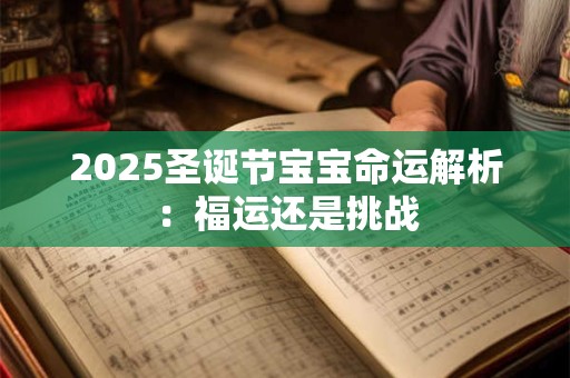 2025圣诞节宝宝命运解析：福运还是挑战