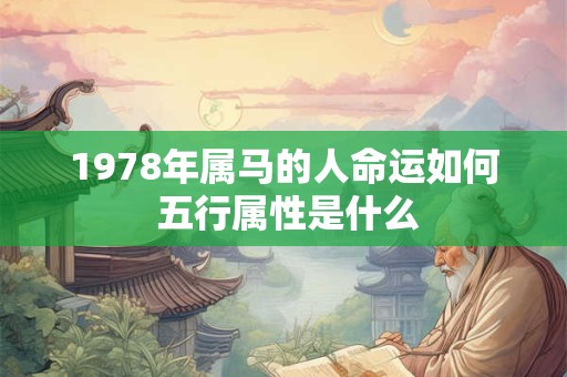 1978年属马的人命运如何 五行属性是什么