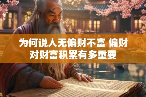 为何说人无偏财不富 偏财对财富积累有多重要