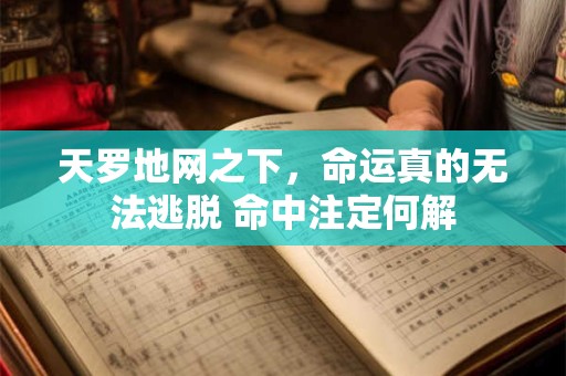 天罗地网之下，命运真的无法逃脱 命中注定何解