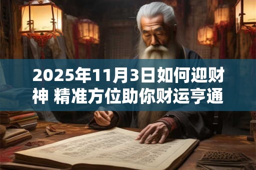 2025年11月3日如何迎财神 精准方位助你财运亨通