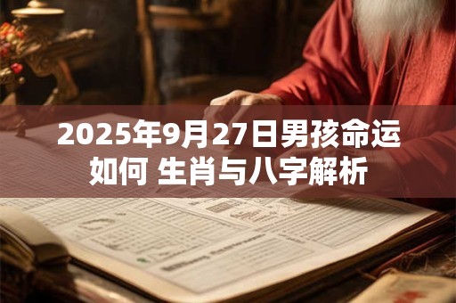 2025年9月27日男孩命运如何 生肖与八字解析