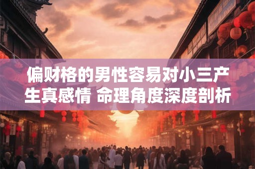 偏财格的男性容易对小三产生真感情 命理角度深度剖析