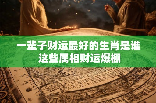 详细阅读:一辈子财运最好的生肖是谁 这些属相财运爆棚 一辈子财运最好的生肖是谁 这些属相财运爆棚