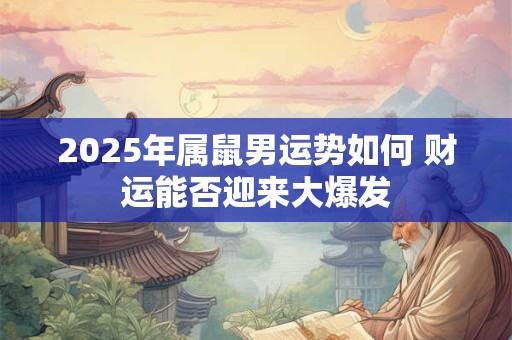 2025年属鼠男运势如何 财运能否迎来大爆发