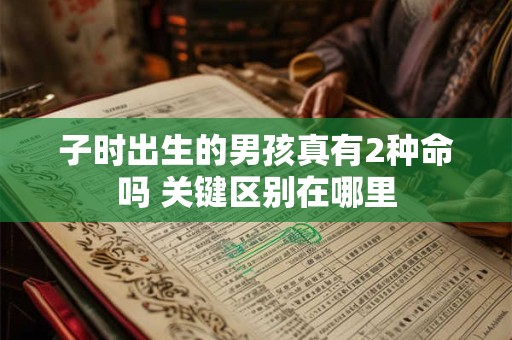 子时出生的男孩真有2种命吗 关键区别在哪里