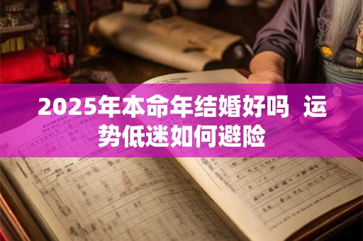 2025年本命年结婚好吗  运势低迷如何避险