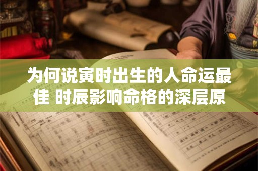 为何说寅时出生的人命运最佳 时辰影响命格的深层原因