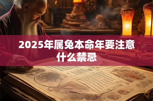 2025年属兔本命年要注意什么禁忌