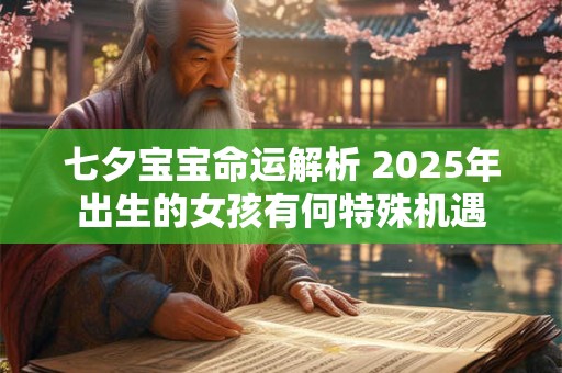 七夕宝宝命运解析 2025年出生的女孩有何特殊机遇