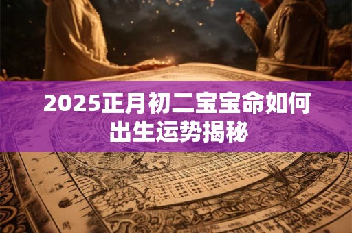 详细阅读:2025正月初二宝宝命如何 出生运势揭秘 2025正月初二宝宝命如何 出生运势揭秘