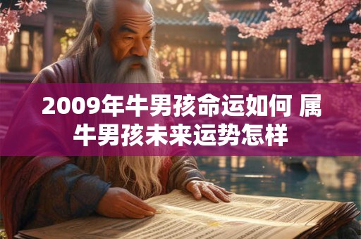 2009年牛男孩命运如何 属牛男孩未来运势怎样