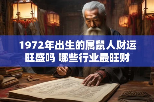1972年出生的属鼠人财运旺盛吗 哪些行业最旺财