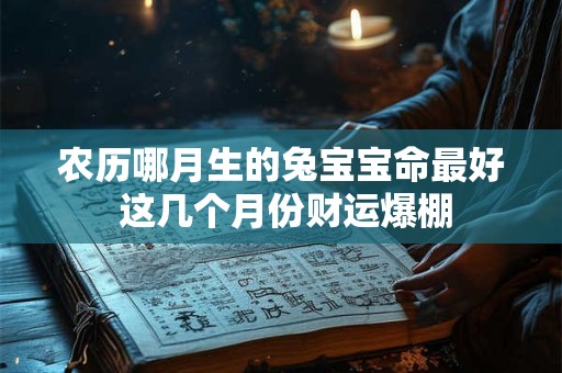 农历哪月生的兔宝宝命最好 这几个月份财运爆棚