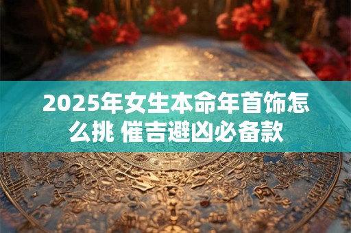 2025年女生本命年首饰怎么挑 催吉避凶必备款