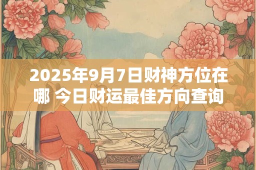 2025年9月7日财神方位在哪 今日财运最佳方向查询