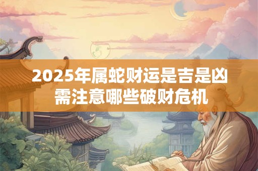2025年属蛇财运是吉是凶 需注意哪些破财危机