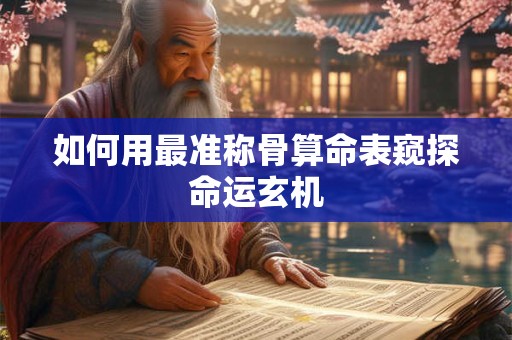 如何用最准称骨算命表窥探命运玄机