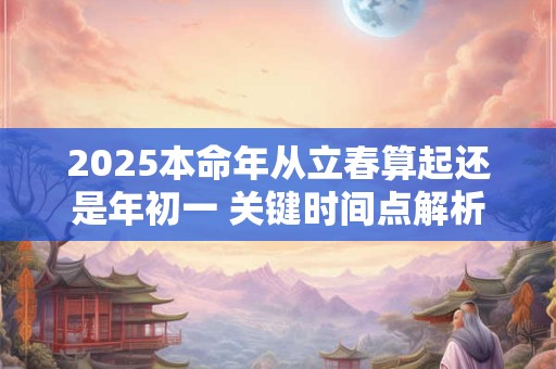 2025本命年从立春算起还是年初一 关键时间点解析