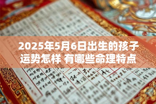 2025年5月6日出生的孩子运势怎样 有哪些命理特点