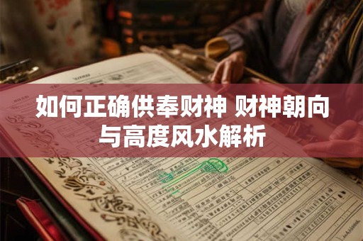 如何正确供奉财神 财神朝向与高度风水解析
