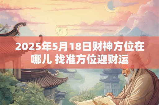 2025年5月18日财神方位在哪儿 找准方位迎财运