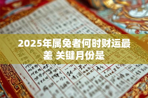 2025年属兔者何时财运最差 关键月份是