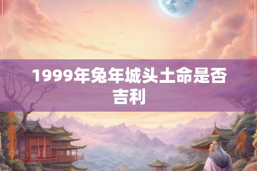 1999年兔年城头土命是否吉利