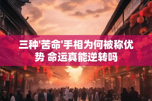 三种'苦命'手相为何被称优势 命运真能逆转吗