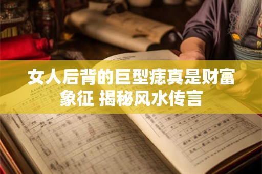 女人后背的巨型痣真是财富象征 揭秘风水传言