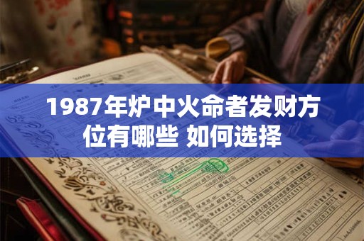 1987年炉中火命者发财方位有哪些 如何选择