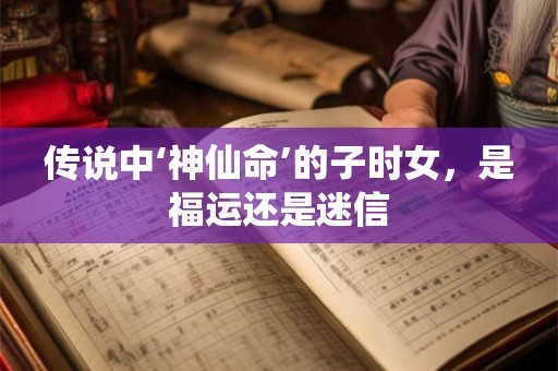 传说中‘神仙命’的子时女，是福运还是迷信