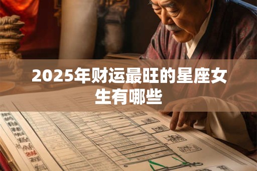 2025年财运最旺的星座女生有哪些