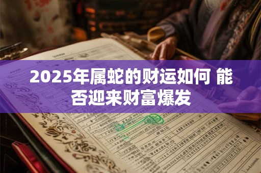 2025年属蛇的财运如何 能否迎来财富爆发