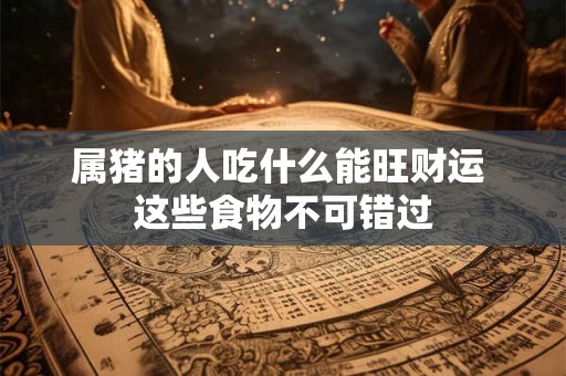 属猪的人吃什么能旺财运 这些食物不可错过