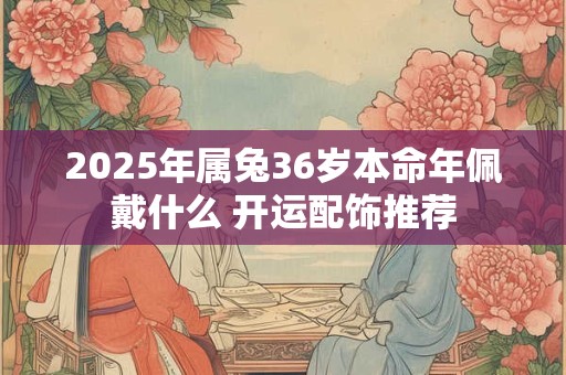 2025年属兔36岁本命年佩戴什么 开运配饰推荐