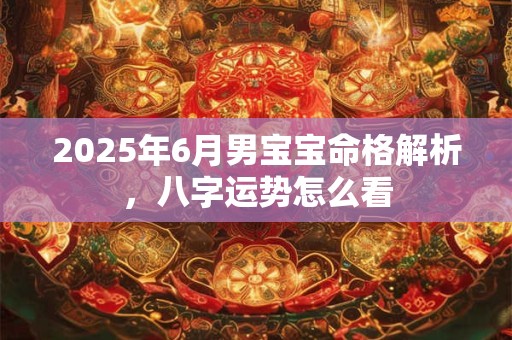 2025年6月男宝宝命格解析，八字运势怎么看